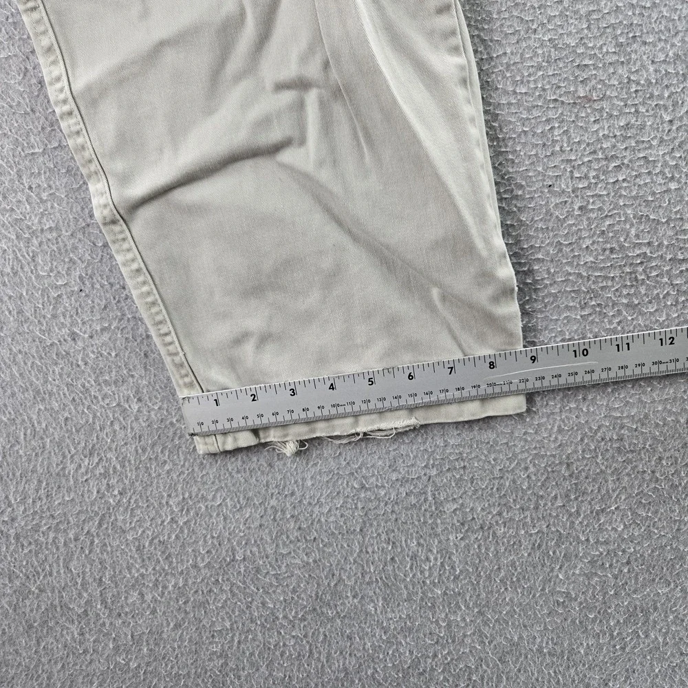 VINTAGE Quiksilver Men Pants 36 Beige Cargo Twill Baggy 90s 32